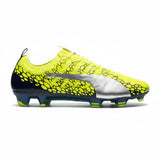 PUMA Evopower Vigor 1 Graphic FG Firm Ground Soccer Cleats - Safety Yellow/Silver