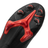 Nike Mercurial Superfly 7 Elite FG Firm Ground Men's Soccer Cleats - Black/Chile Red/Dark Smoke Grey