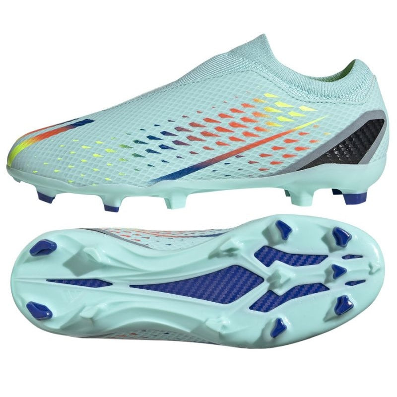 adidas Speed Portal 3 LL FG Youth Soccer Cleats - Aqua/Blue