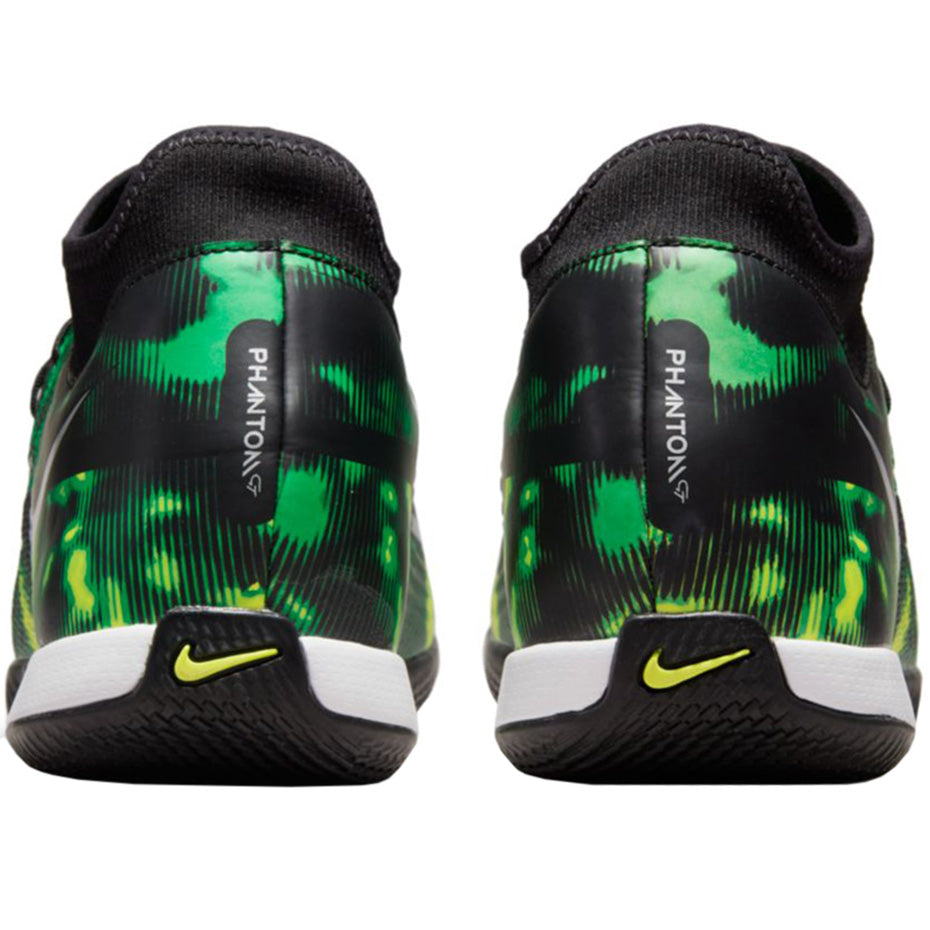 Nike Phantom GT2 Academy D IC Indoor Soccer Shoes - Black/Platinum/Green Strike