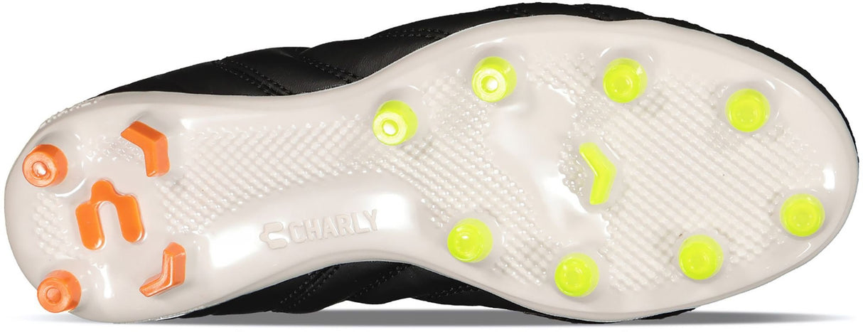 Charly Encore Youth Firm Ground Soccer Cleats - Black/Orange - Best Buy Soccer