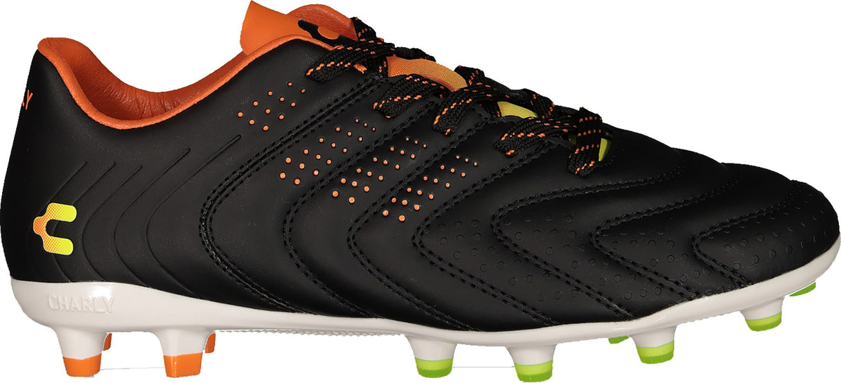 Charly Encore Youth Firm Ground Soccer Cleats - Black/Orange - Best Buy Soccer