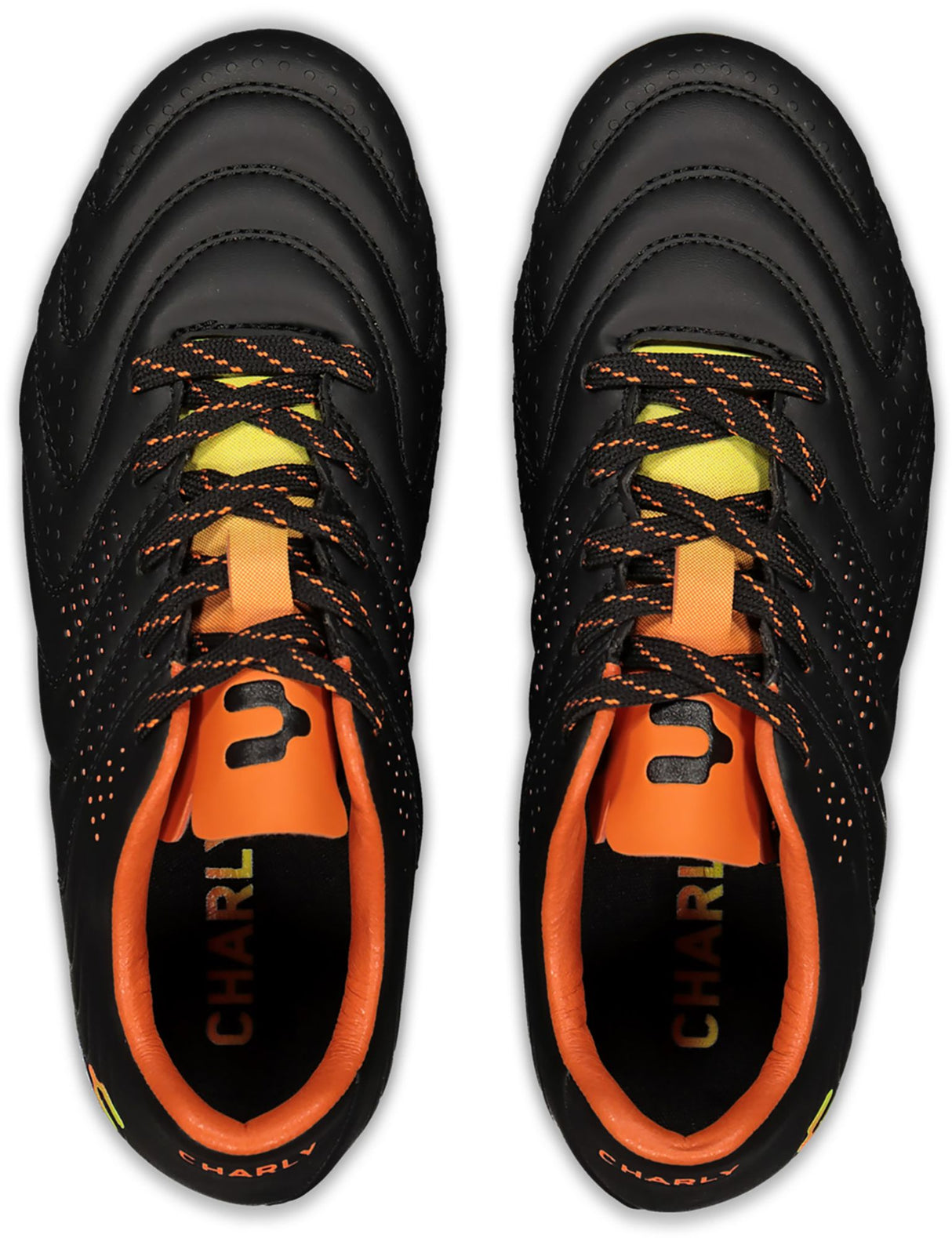 Charly Encore Youth Firm Ground Soccer Cleats - Black/Orange - Best Buy Soccer