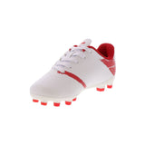 Charly Grasshopper Youth Firm Ground Soccer Cleats - White/Red - Best Buy Soccer