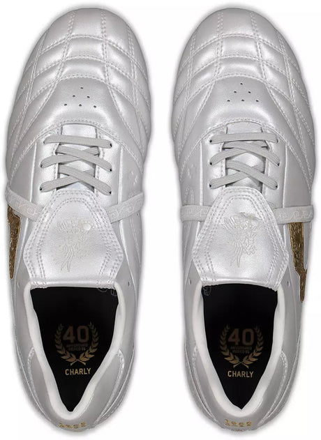 Charly Legendario 26 PFX Firm Ground Men's Soccer Cleats - White/Gold - Best Buy Soccer