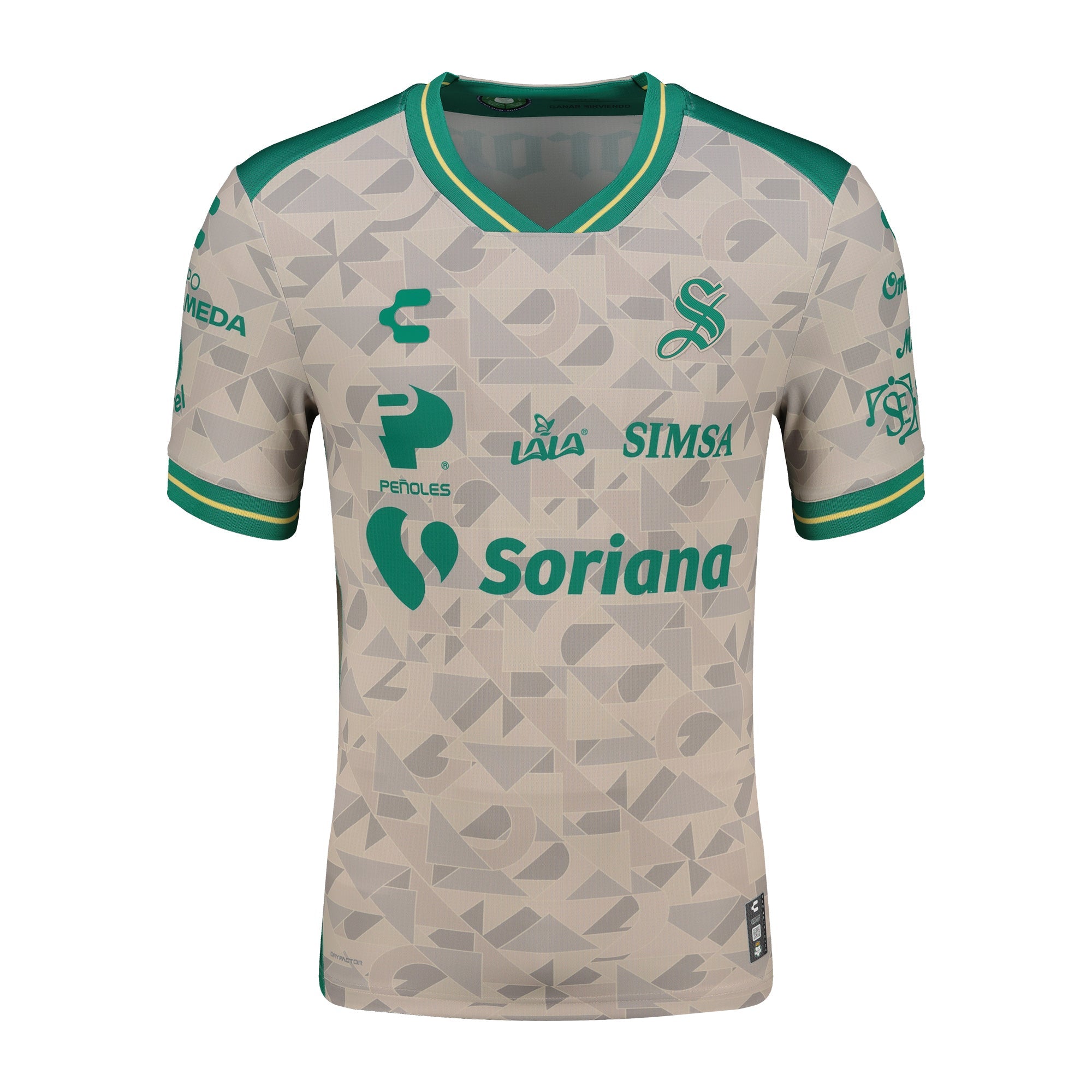 Charly Men's Santos Away Soccer Jersey 2025 - Black/Green - Best Buy Soccer