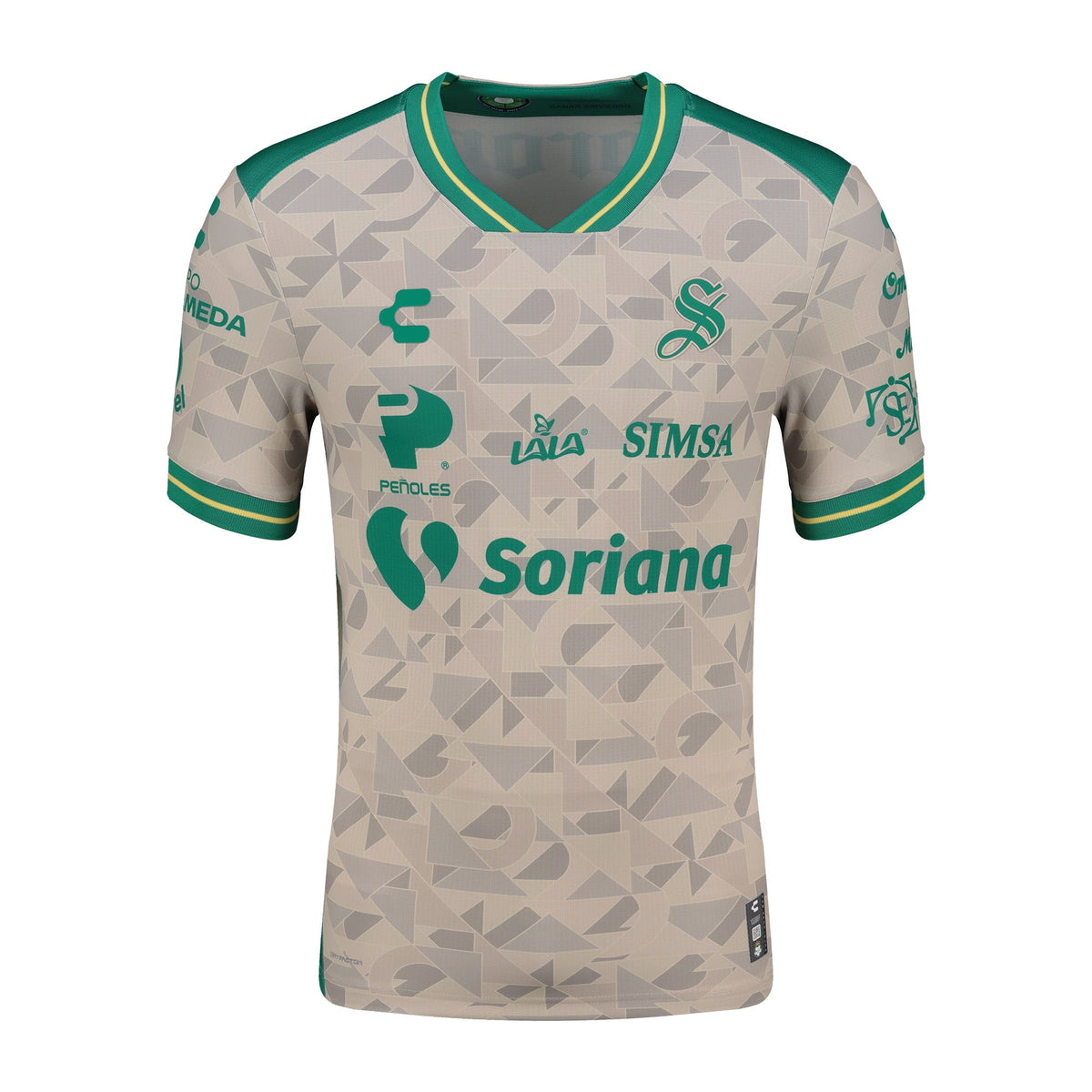 Charly Men's Santos Away Soccer Jersey 2025 - Black/Green - Best Buy Soccer