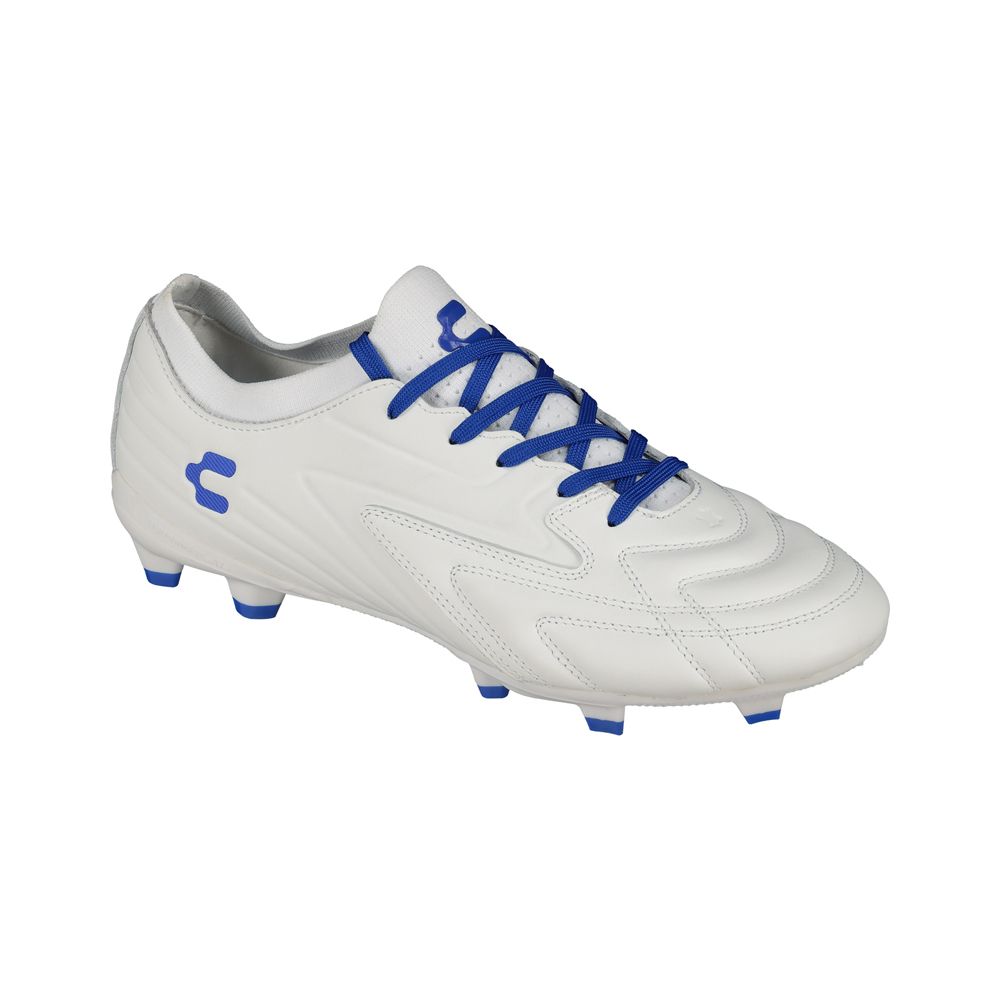 Charly Onore LT Firm Ground Soccer Cleats - White/Royal - Best Buy Soccer