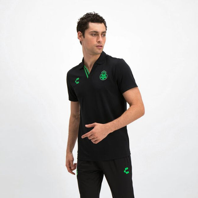 Charly Santos Player Polo Black - Best Buy Soccer