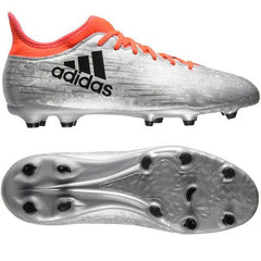 adidas Kid's X 16.3 FG/AG J Firm Ground Football Boots Silver/Red/Black