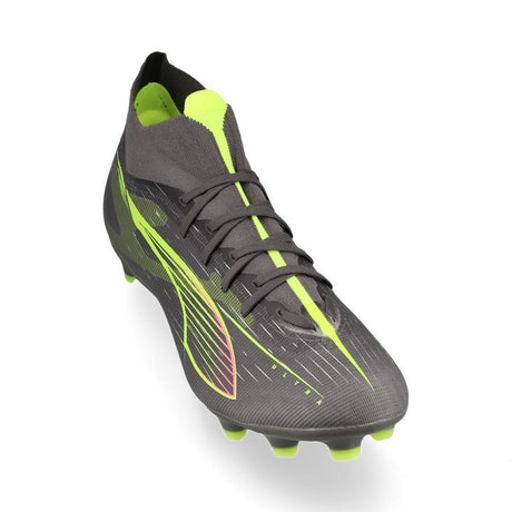 PUMA 5 Match + FG/AG Women's Firm/Multi-Ground Soccer Cleats - Matte Aged Silver/Yellow Alert/Aged Silver