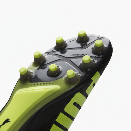 PUMA Evospeed 1.2 FG Firm Ground Soccer Cleats - Black/Fluo Yellow/Brilliant Blue