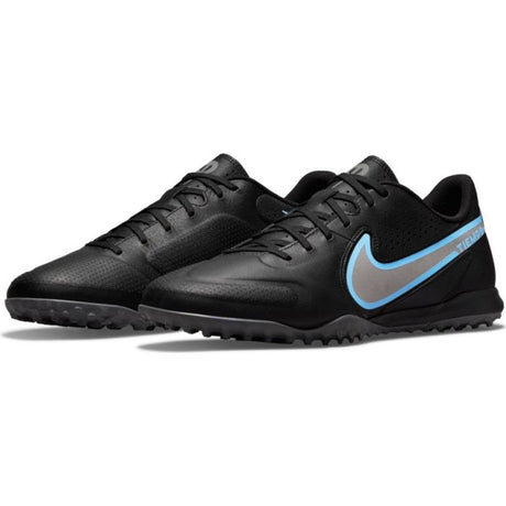 Nike Tiempo Legend 9 Academy TF Turfs Soccer Cleats - Black/Black/Iron Grey
