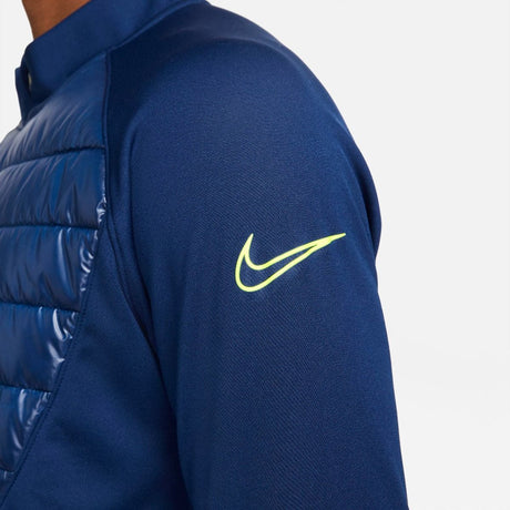 Nike Therma-Fit Academy Winter Warrior Men's Soccer Drill Top - Blue Void/Volt