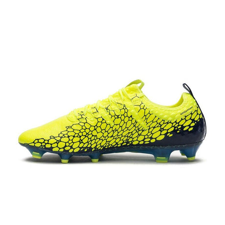 Botines de fútbol PUMA Evopower Vigor 1 Graphic FG para terreno firme - Amarillo seguridad/Plateado