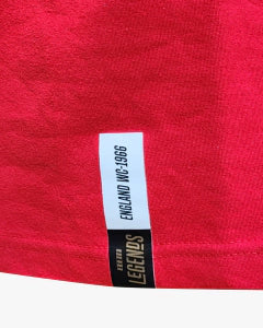 Camiseta retro Inglaterra 1974 roja