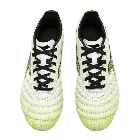 Diadora Brasil Elite GR LT LPU Youth Firm Ground Boots White/Black/Yellow - Best Buy Soccer