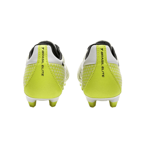 Diadora Brasil Elite GR LT LPU Youth Firm Ground Boots White/Black/Yellow - Best Buy Soccer