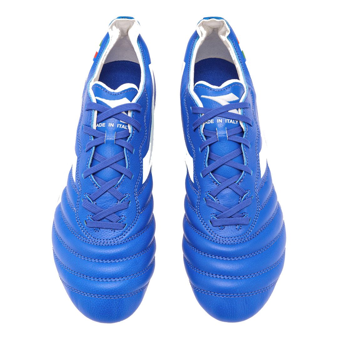 Diadora Brasil Elite2 Tech Italia LPX FG Firm Ground Soccer Cleats - Blue/White - Best Buy Soccer