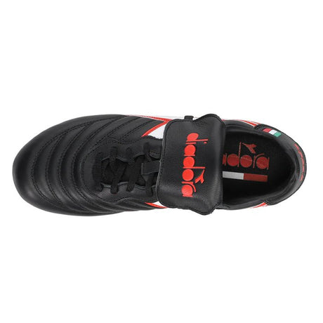 Diadora Brasil OG LT T MDPU FG Firem Ground Soccer Cleats - Black/White/Red - Best Buy Soccer
