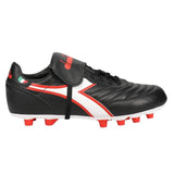 Diadora Brasil OG LT T MDPU FG Firem Ground Soccer Cleats - Black/White/Red - Best Buy Soccer