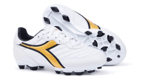 Diadora Brasil R LPU Youth Firm Ground Soccer Cleats White/Gold - Best Buy Soccer
