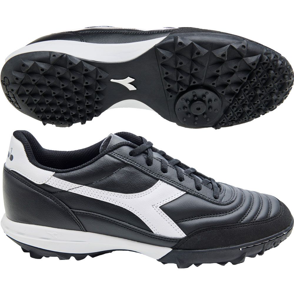 Diadora Calcetto TF Turf Soccer Cleats - Black/White - Best Buy Soccer