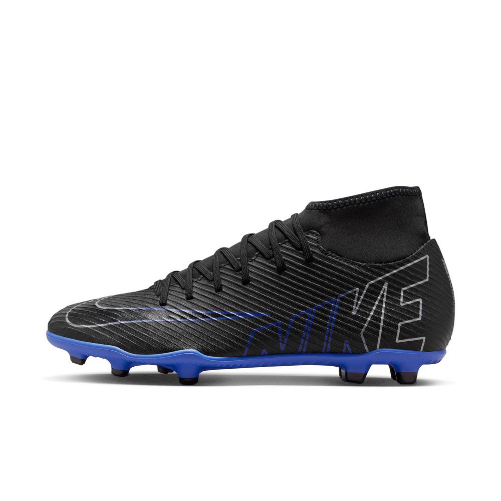 Nike Mercurial Superfly 9 Club Multi-Ground Soccer Cleats - Black/Hyper Royal/Chrome