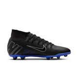 Nike Mercurial Superfly 9 Club Multi-Ground Soccer Cleats - Black/Hyper Royal/Chrome
