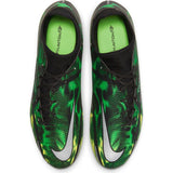 Nike Phantom GT2 Academy DF SW FG/MG Multi-Ground Soccer Cleats - Black/Metallic Platinum-Green Strike