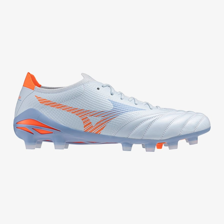 Mizuno Morelia Neo V Pro FG Men's Soccer Cleats - Blue Finch/Orange