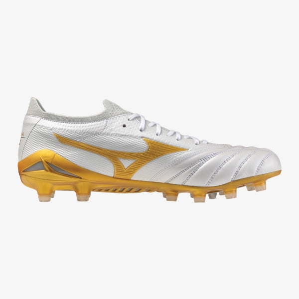 Mizuno Morelia Neo IV Beta Elite FG Firm Ground Soccer Cleats - White/Gold