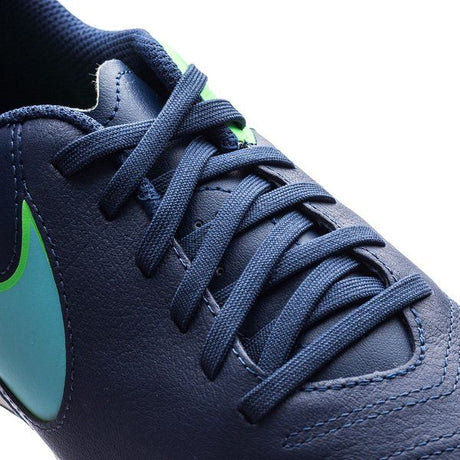 Nike JR Tiempox Legend VI TF Youth Soccer Cleats - Coastal Blue/Polarized Blue/Rage Green