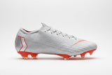 Nike Mercurial Vapor 12 Elite FG Firm Ground Men's Soccer Cleats - Concrete-Wolf Grey/Light Crimson