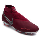 Nike Phantom Vision Elite DF FG Firm Ground Men's Soccer Cleats - Rising Fire/Red/Dark Grey/Bright Crimson