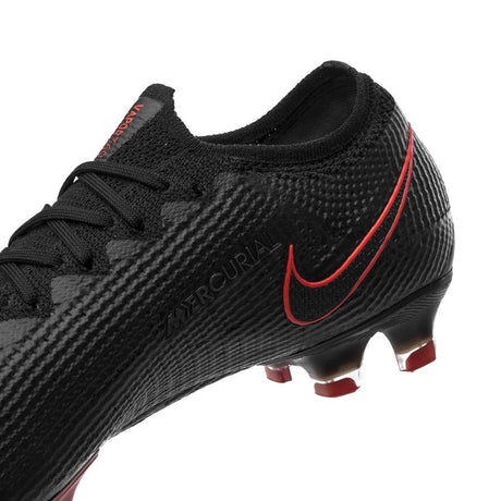 Nike Mercurial Vapor 13 Elite FG Firm Ground Men's Soccer Cleats - Black/Chile Red/Dark Smoke Grey/Chile Red