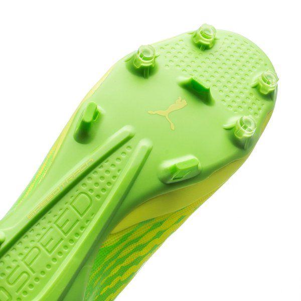 PUMA Evospeed 17 SL FG Firm Ground Soccer Cleats - Safety Yellow/Black/Green Gecko