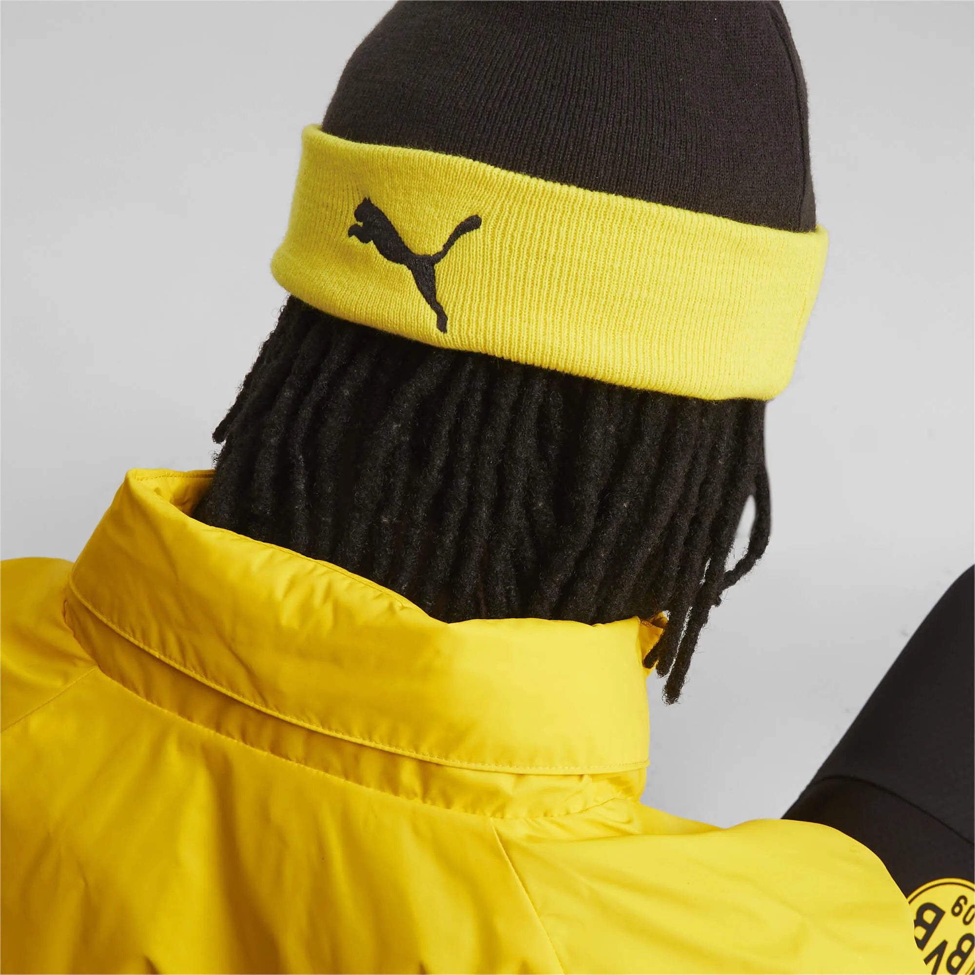 PUMA 2023-24 Borussia Dortmund Pom Beanie Black/Yellow