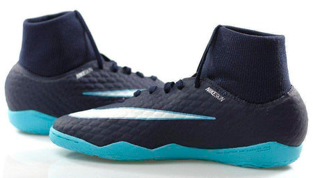 Nike Hypervenomx PheloNike III IC Youth Soccer Shoes - Obsidian/White/Gamma Blue