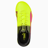 PUMA Evopower 4.3 Tricks TT JR Turf Youth Soccer Cleats - Pink Glo/Safety Yellow