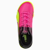 PUMA Evopower 4.3 Tricks TT JR Turf Youth Soccer Cleats - Pink Glo/Safety Yellow