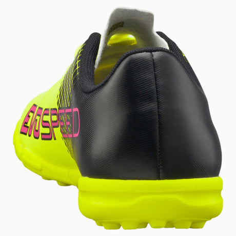 PUMA Evopower 4.3 Tricks TT JR Botas de Fútbol para Césped Artificial - Rosa Fluorescente/Amarillo Seguridad