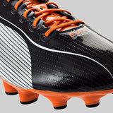PUMA evoSPEED 1 FG Soccer Cleats - Black/White/Orange