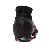 Nike Mercurial Superfly 7 Elite FG Firm Ground Men's Soccer Cleats - Black/Chile Red/Dark Smoke Grey
