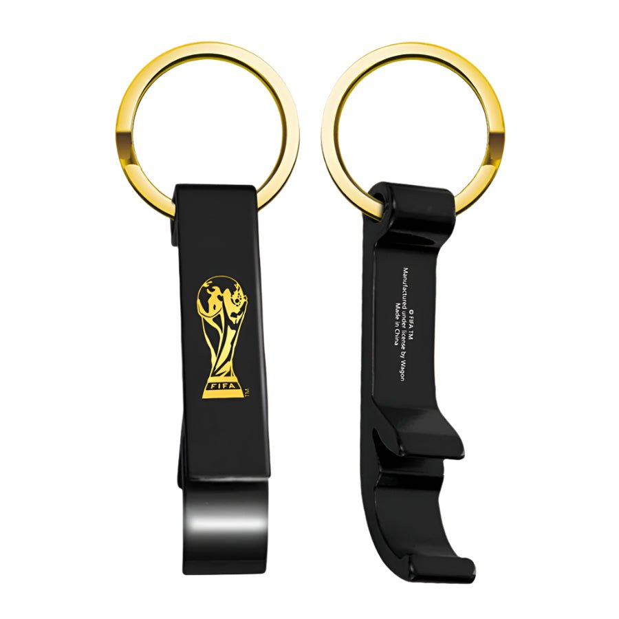 FIFA World Cup 2022 Qatar 2D Trophy Keychain with Bottle Opener - Black - Best Buy Soccer