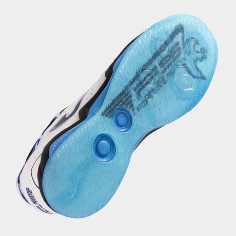 FS REACTIVE 2432 WHITE ROYAL TURF Zapatillas de fútbol sala Fs Reactive 24 para interior, color blanco y azul marino. - Best Buy Soccer