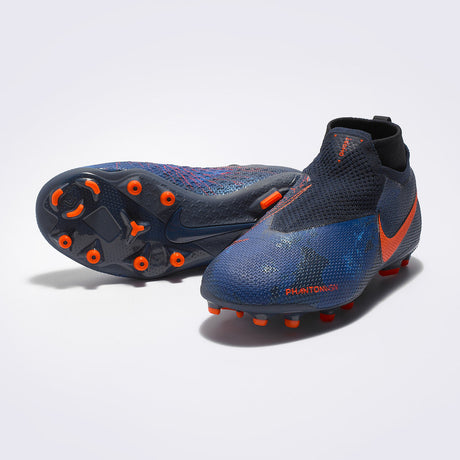 Nike Phantom Vison Elite DF MG Multi-Ground Youth Soccer Cleats - Obsidian/Black