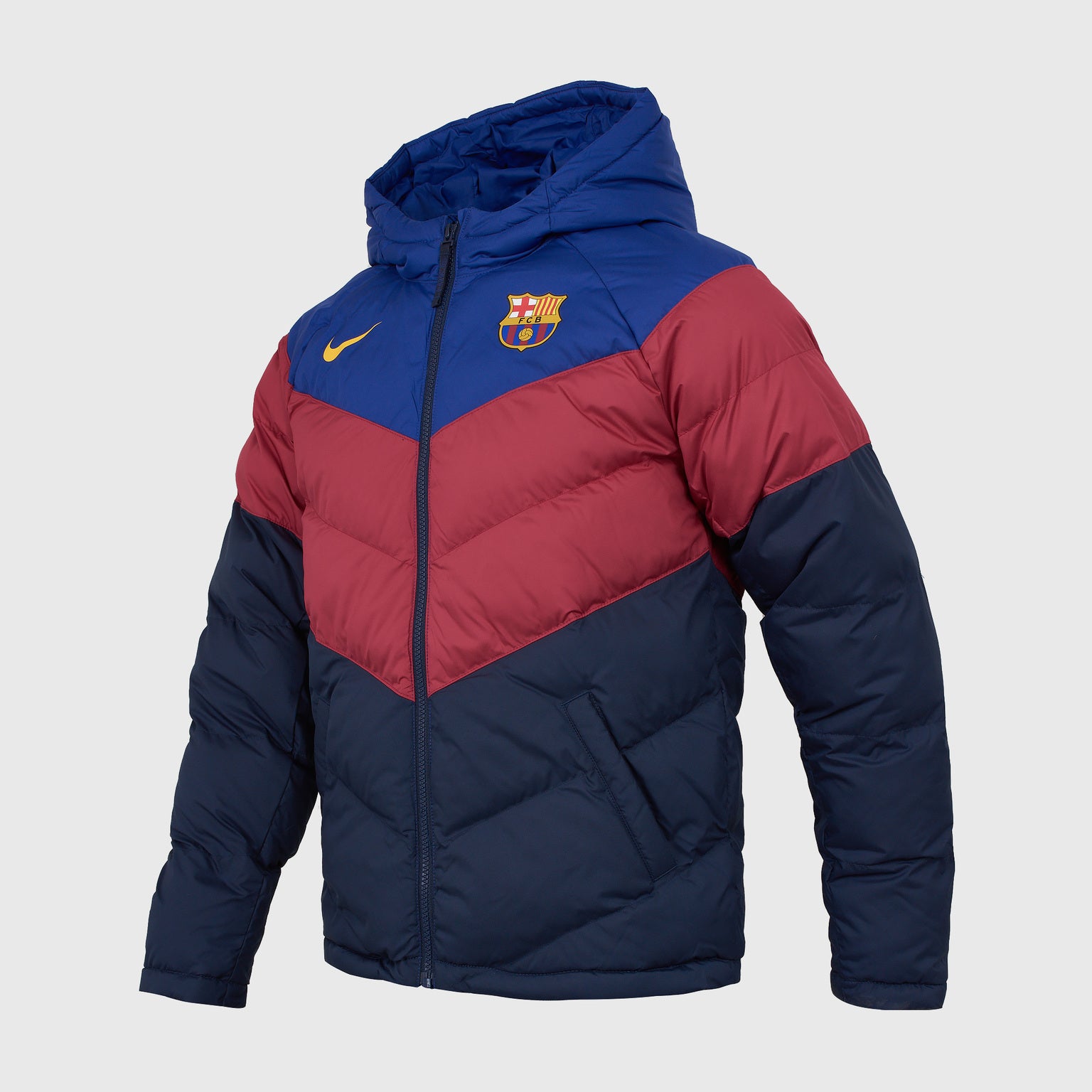 Nike Kid's FC Barcelona Sportswear Winter Jacket Deep Royal Blue/Noble Red/Varsity Maize