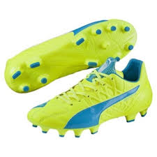 PUMA Evospeed 3.4 Lth FG Men's Soccer Cleats - Safety Yellow