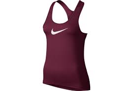 Camiseta sin mangas Nike W NP en color rojo noble